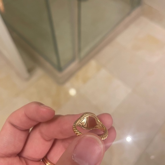 David Yurman Sculpted Cable Pinky Ring in 18K Rose Gold - Size 3.5 - Picture 3 of 7